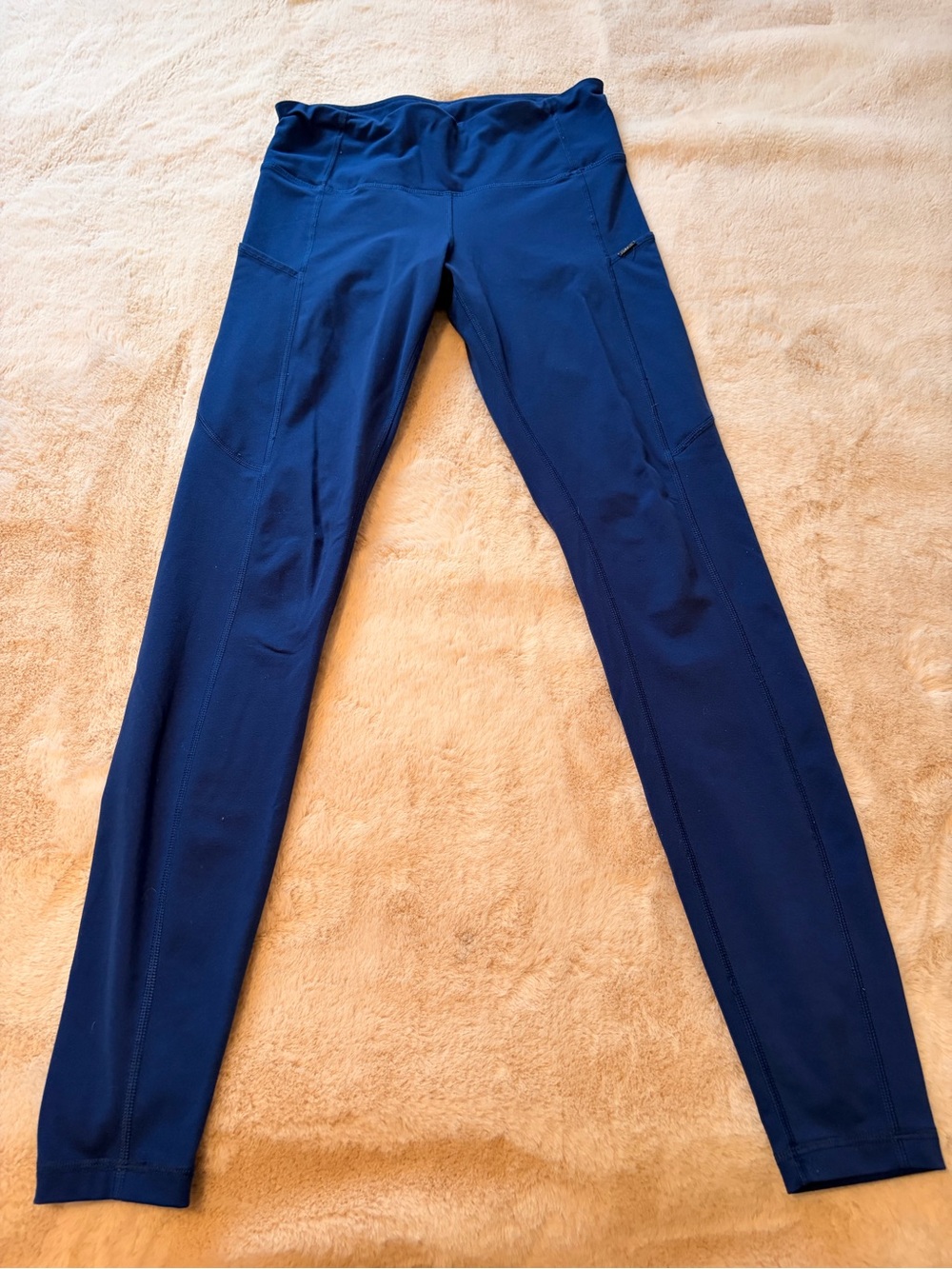 CRZ YOGA Navy High Waisted Pocket Leggings 28” Inseam Size Small